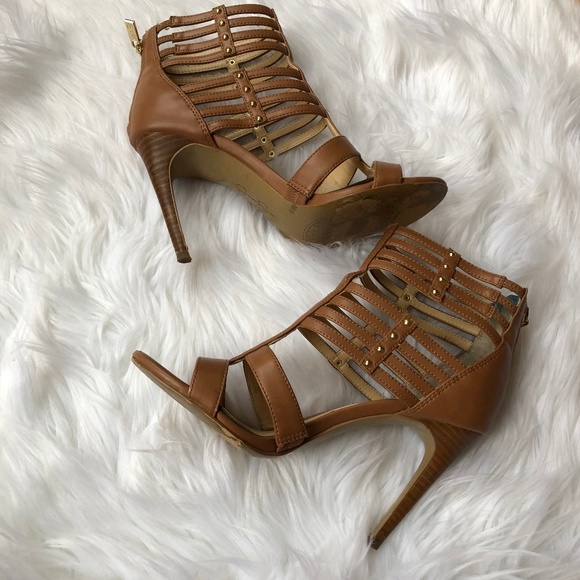 Jessica Simpson Shoes - Jessica Simpson Brown Caged Heels